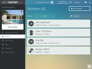 Workers Screen - ArchiReport Plus