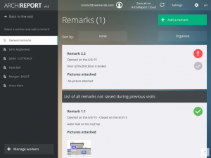 Remarks Screen - ArchiReport Plus