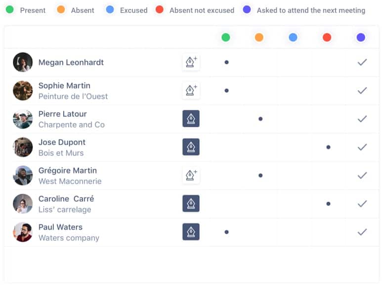 Manage attendance